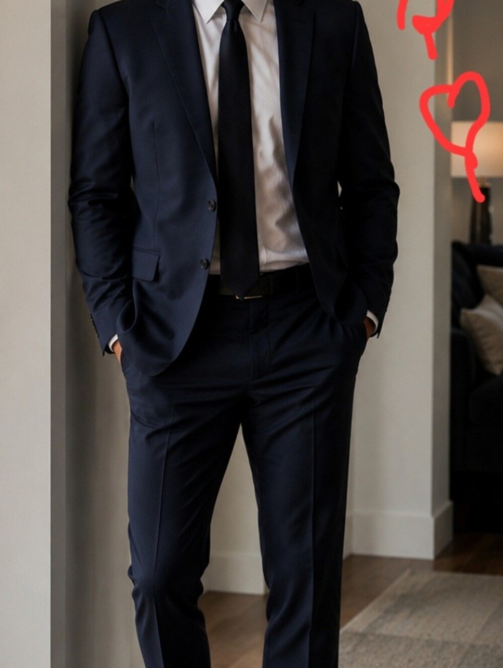 Elegant Charcoal Men's Suit